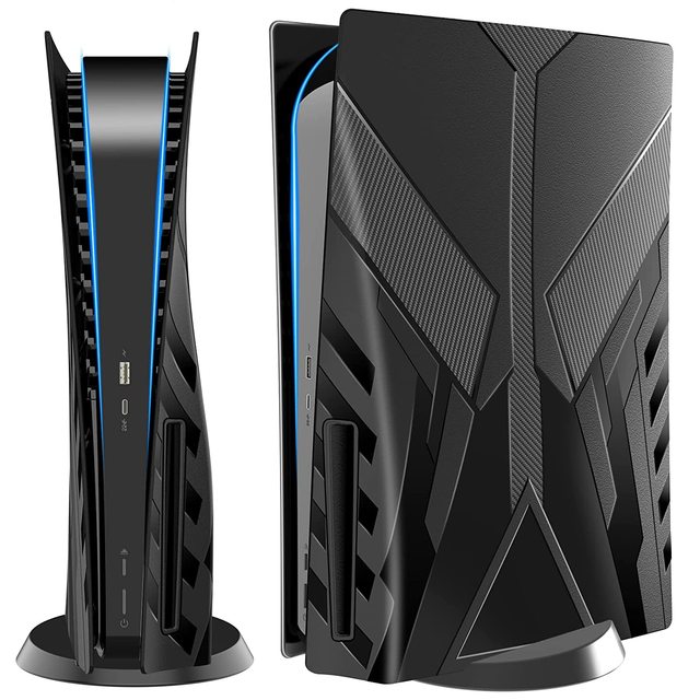 New Design Replacement Faceplate ABS Plastic Cover Housing Shell Case for PS5 Disc Version Console