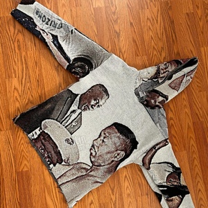 Sweat-shirt en tapisserie personnalisé de haute qualité avec impression intégrale, confortable, pour hommes, en tricot jacquard, veste à capuche en tapisserie pour hommes - Product Image 4