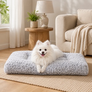 OEM ODM Service <b>Dog</b> <b>Bed</b> Manufacturer High Density Orthopedic Memory Foam Rose Swirl Plush Non-slip Puppy Sleeping Mat - Product Image 1