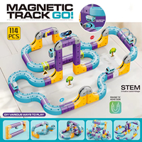 Ensemble de jouets de train électrique sur rail magique, blocs de construction en cube pour enfants