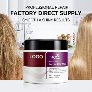<span class=keywords><strong>Mascarilla</strong></span> Capilar Morada de Marca Privada con Esencia de Maca, Frasco de 250 ml, OEM, ODM, Personalizable - Product Image 2