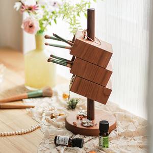 Organisateur de bureau en bois, porte-crayons, porte-stylos, support mural moderne fait à la main - Product Image 6