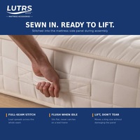 Poignée latérale respirante en maille polyester anthracite à coudre pour matelas, fabriquée en usine OEM, avec logo de marque tissé personnalisé, vente en gros