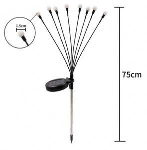 Luces Solares de Resina Impermeables, Paquete de 4, Luces Oscilantes Mejoradas, Decoración de Jardín para Exteriores, Blanco Cálido - Product Image 1