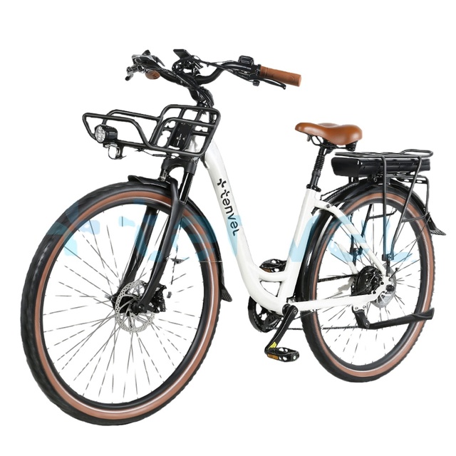 Tenvel Factory 250W 36V 10AH Adult Electric Bicycle Mid-drive Full Suspension Electric Bike Hidden Battery Electric City Bike