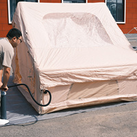 Tente gonflable de camping quatre saisons de 6,3 mètres carrés, tente de glamping pour 3 à 4 personnes avec fenêtre de toit, protection solaire et résistance au vent