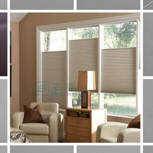 Tissu manuel <span class=keywords><strong>jour</strong></span> <span class=keywords><strong>nuit</strong></span> nid d'abeille rideau stores sans fil pris en charge à la main stores de fenêtre avec rouleau cellulaire à ressort - Product Image 2