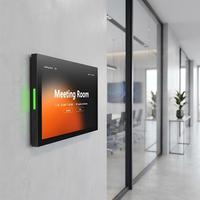 Tablet PC Android de 10 Pulgadas para Montaje en Pared para Salas de Reuniones, Barra de Luz RGB Dual, PoE Tipo C, 4G LTE con Tornillo Antirrobo, ODM OEM GMS