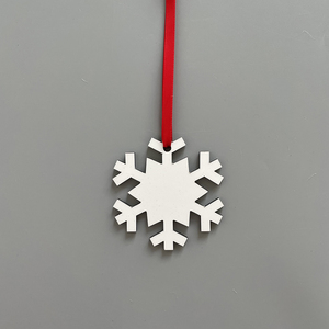 Entrepôt américain, ornement de Noël en bois de sublimation double face en MDF avec ruban rouge et corde de chanvre pour sapin de Noël - Product Image 4