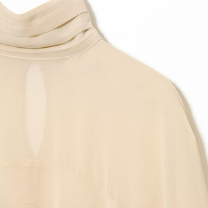 PB&ZA Wanita 2026 Musim Panas Mode Baru Blus Asimetris Dekorasi Laminasi Vintage Lengan Panjang Kemeja Wanita Blusas Atasan Chic - Product Image 5