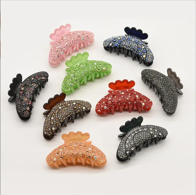Europe and the United States full diamond acetate hair claw plate hair accessories bright rhinestone factory direct sales