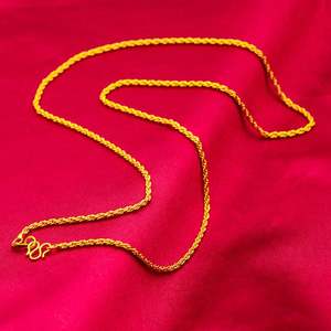 Goldschmuck vergoldet Live-Übertragung Verlängerung Twist Chopin Boss Frauen 50cm lange Kette - Product Image 4