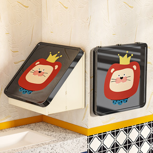 Cartoon Wall Mounted Storage Box Black Lion Design Foldable Clothes Organizer For Home Use - Product Image 1