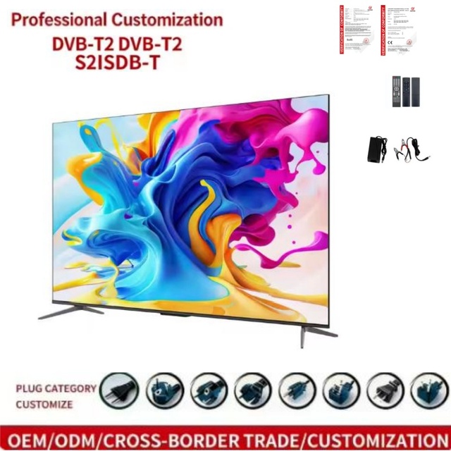 Ultra clear 75 Inch Android System Small-sized LCD TV Suitable for Home Multifunctional with WiFi and Multiple Languages