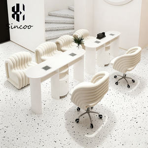 Manufacturer Manicure <b>Nail</b> Salon Tables Modern Custom Colors <b>Nail</b> Art Station Table <b>Desk</b> Mesa De Manicura with Dust Collector - Product Image 5