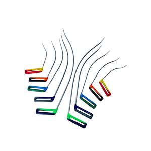 Batumi Edition Ensemble de tiges de réparation de bosses sans peinture en forme d'arc-en-ciel à double courbure pour outils PDR Matériau en plastique et en métal - Product Image 4