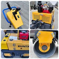 Compacteur à rouleau manuel RUNTX de 800kg avec double tambour