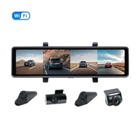 WIFI voiture miroir Dashcam 4CH véhicule voiture caméra 11.26 pouces rétroviseur dashcam gps vision nocturne 1080p voiture dvr enregistreur