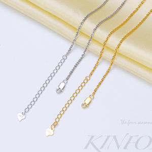 สร้อยคอเงินแท้ S925 พร้อมจี้ไข่มุก DIY ขนาด 40-45 ซม. ชุบแพลตตินัม สร้อยคล้องเสื้อ สร้อยแฟชั่น - Product Image 3