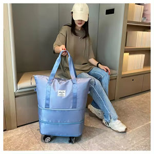 カスタムウィークエンダー拡張可能トラベルバックパックユニセックスSW折りたたみ式荷物防水ホイールとジッパー付き - Product Image 3