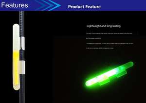 Flotador de pesca nocturna, barra de luz fluorescente, barra de luces, palos de brillo oscuro utilizados en caña de pescar para barra de luz química - Product Image 4