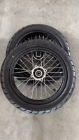 Roues et pneus supermotard à rayons HSKABIN noirs de 14/17 pouces pour moto électrique Yozma Strike Shadow, ensemble de roues à rayons pour moto de rue