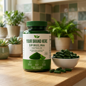 Cápsulas de Espirulina Natural, Superalimento de Algas Verdes, Suplemento Dietético a Base de Plantas, Fórmula para el Bienestar Diario - Product Image 1