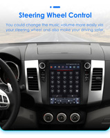Autoradio Android CARUPEZ 9,7 pouces pour Outlander XI 2 05-12, Citroën C-creosser 07-13, Peugeot 4007 07-12, configuration normale et haute