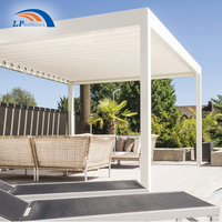 Aluminium-Lauverdach Metall-Villa-Pergola Garten Außenbereich Gazebo-Zelt Lofthalterung Pergola Über Deck