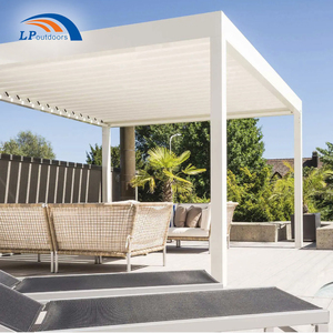 Techo de persiana de aluminio Metal Villa Pérgola Jardín Gazebo al aire libre Tienda Pérgola con persiana sobre cubierta - Product Image 6