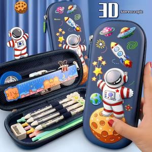 Vente en gros d'usine, trousse à crayons scolaire personnalisée mignonne en EVA 3D pour filles, fournitures scolaires, étui à crayons - Product Image 2