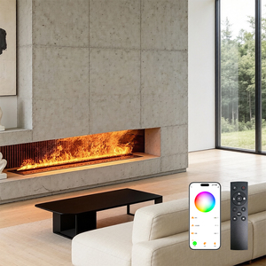 <span class=keywords><strong>Cheminée</strong></span> électrique à vapeur d'eau 3D avec flamme LED réaliste, <span class=keywords><strong>insert</strong></span> moderne avec télécommande, chauffage pour la décoration de la maison - Product Image 3