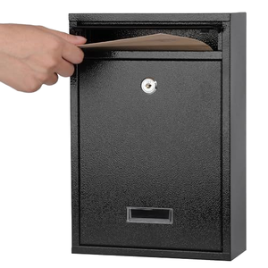 Boîte aux lettres <span class=keywords><strong>murale</strong></span> en métal sécurisée avec fenêtre transparente - Product Image 4