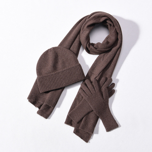 Jxwatcher – Ensemble 3 pièces hiver pour <span class=keywords><strong>femme</strong></span> : <span class=keywords><strong>bonnet</strong></span>, écharpe longue et <span class=keywords><strong>gants</strong></span>, personnalisable avec logo, épais et chaud, idéal pour l'extérieur et les loisirs - Product Image 6