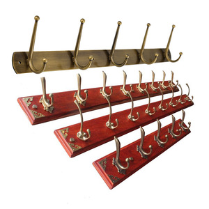 Crochets muraux en laiton Dingcheng, ensemble de 5 crochets pour porte de placard, entrée, style moderne minimaliste - Product Image 1