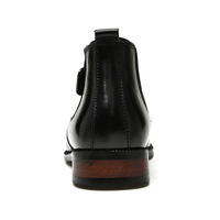 Bottes Chelsea pour hommes, hauteur accrue de 6 cm, avec semelle en bois et tige haute en cuir