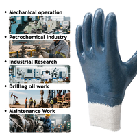 Gants Pe CE Nitrile de bonne qualité Nitrile entièrement trempé Mécanique/Protection Jardinage Gants de sécurité de travail NBR robustes