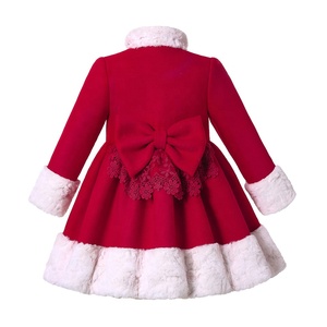 Pettigirl listo para nave Navidad rojo elegante de manga larga cálida niños niña abrigos de invierno 2020 - Product Image 3