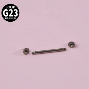 Joyería para el cuerpo de titanio G23, piercing de cono con pesas rectas con rosca externa para niños para fiesta de boda o regalo - Product Image 6