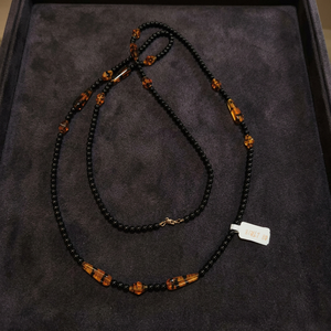 Collier artisanal en perles italiennes, pierres et corail céramique, avec certificat d'authenticité # 110 - Product Image 2