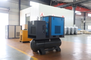 Compresor de Tornillo Lubricado Airking 4 en 1, Todo en Uno, 15 HP, 11 KW, Velocidad Fija, 8 Bares, con Secador, Tanque, Filtro, Motor, Diseño que Ahorra Espacio - Product Image 4
