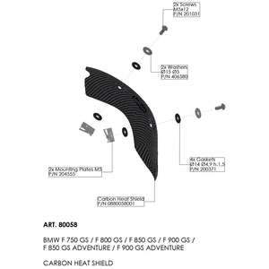 Pour BMW F 750 GS 2018-2024 Bouclier thermique pour système d'échappement de moto 21040 - Product Image 1