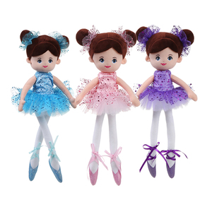 Bambole di Pezza Morbide e Carine per Ragazze, Vendita all'Ingrosso di Economici Giocattoli di Peluche Imbottiti in Cotone a Forma di <span class=keywords><strong>Ballerina</strong></span> - Product Image 2
