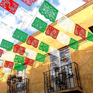 Pancarta de Fieltro Papel Picado <span class=keywords><strong>Viva</strong></span> México para el Día de los Muertos, Decoraciones para el Día de la Independencia Mexicana para Adultos - Product Image 2