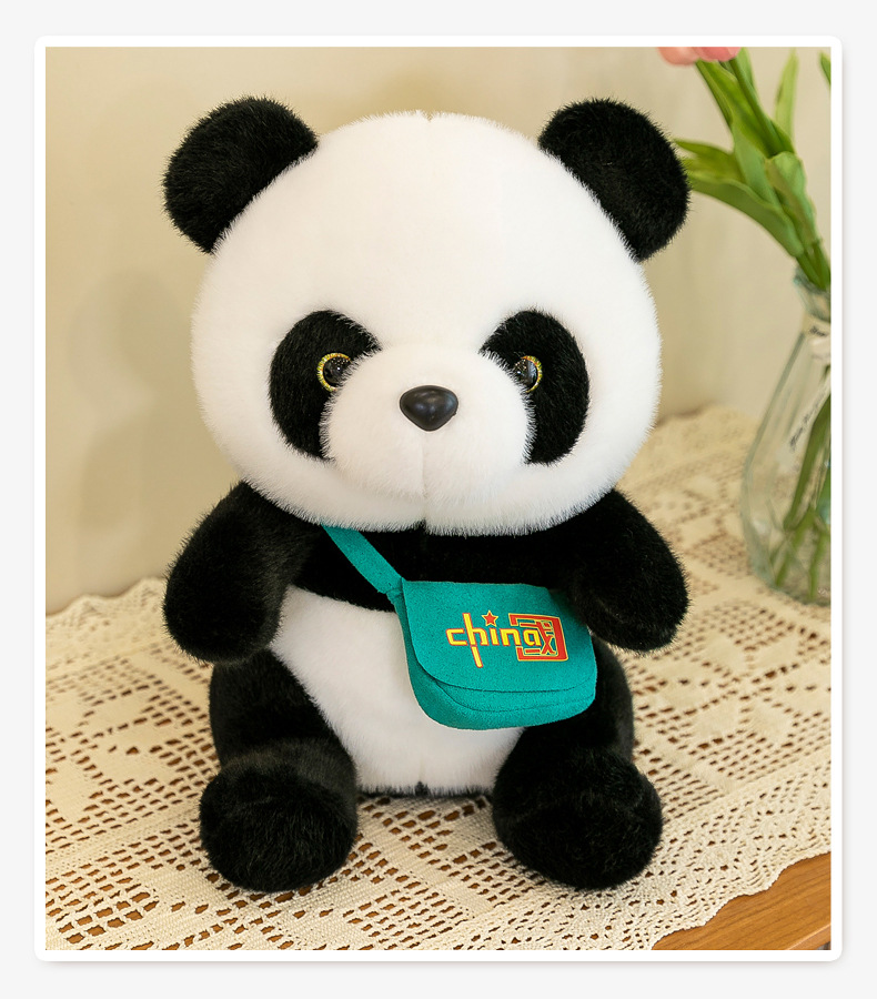 mink fur chinese backpack panda