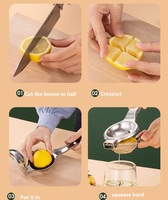 Draagbare Roestvrijstalen Citroenpers Handmatige Juicer Keuken Gadget Voor Fruit Metalen Materiaal Keukengerei