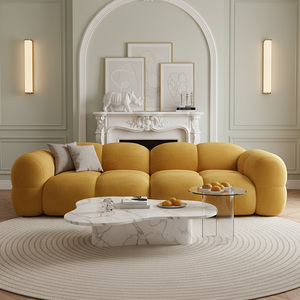 Puff sofa nhung hiện đại sofa Set cho phòng khách vải mềm mại đám mây đi văng thoải mái duy nhất Đôi Ba chỗ ngồi Kích thước có sẵn - Product Image 6