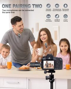 ระบบไมโครโฟนไร้สายแบบพกพา K15 2.4GHz พร้อมระบบตัดเสียงรบกวน ไมค์แบบคล้องคอ ตัวรับสัญญาณ Type C Lightning สำหรับการบันทึกวิดีโอมือถือ - Product Image 4