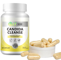 Capsules Détox Candida Cleanse 60 unités Complément Alimentaire Herbal Marque Privée OEM ODM Formule Personnalisée Vente en Gros Usine