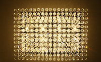 Lustre LED en acier inoxydable au design nordique moderne, luminaire suspendu en forme de boule de cristal
